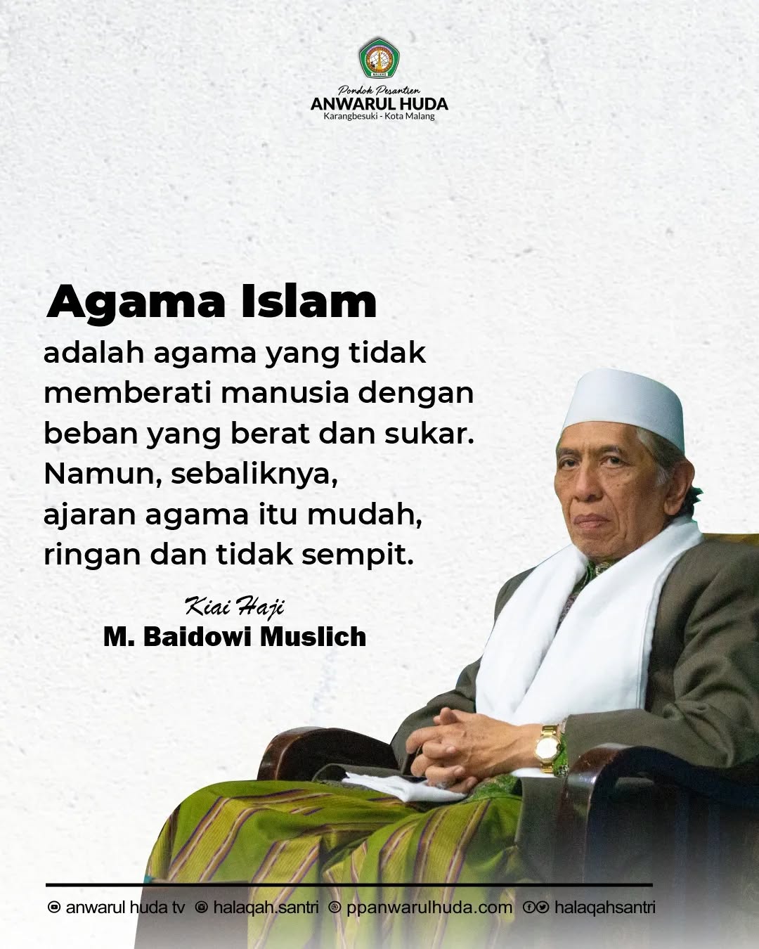 Islam itu agama yang mudah dan luas (al-islamu dinun yusrun wus’atun). Ada dalam sebuah hadis d